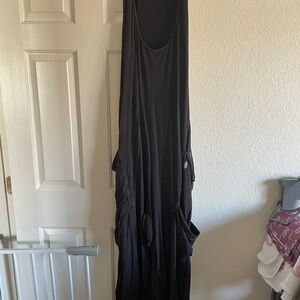 FP Movement by Free People Black Jumpsuit Romper